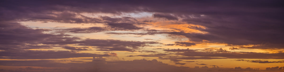 Fiery Sunset Horizon Wall Mural in your room — zoomed