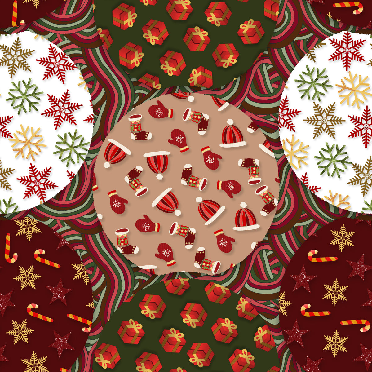 Winter Solstice Medallions Wallpaper⁠ in your room — zoomed
