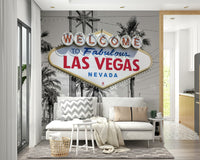 Las Vegas sign color pop mural wallpaper

