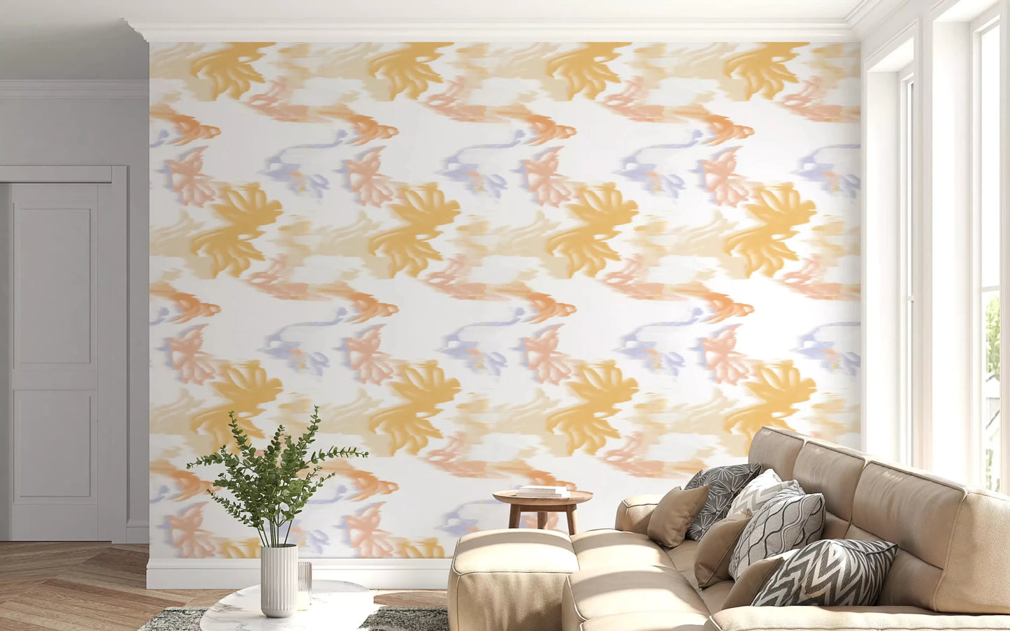 Lavado de Pastel Fluido wallpaper with warm and cool pastel transitions