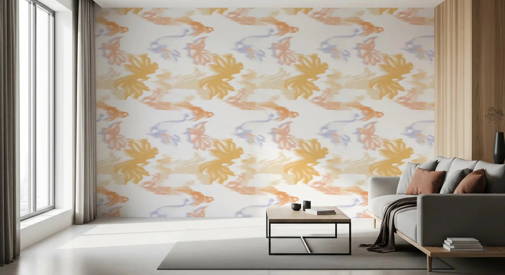 Lavado de Pastel Fluido wallpaper with soft blended pastel abstract waves