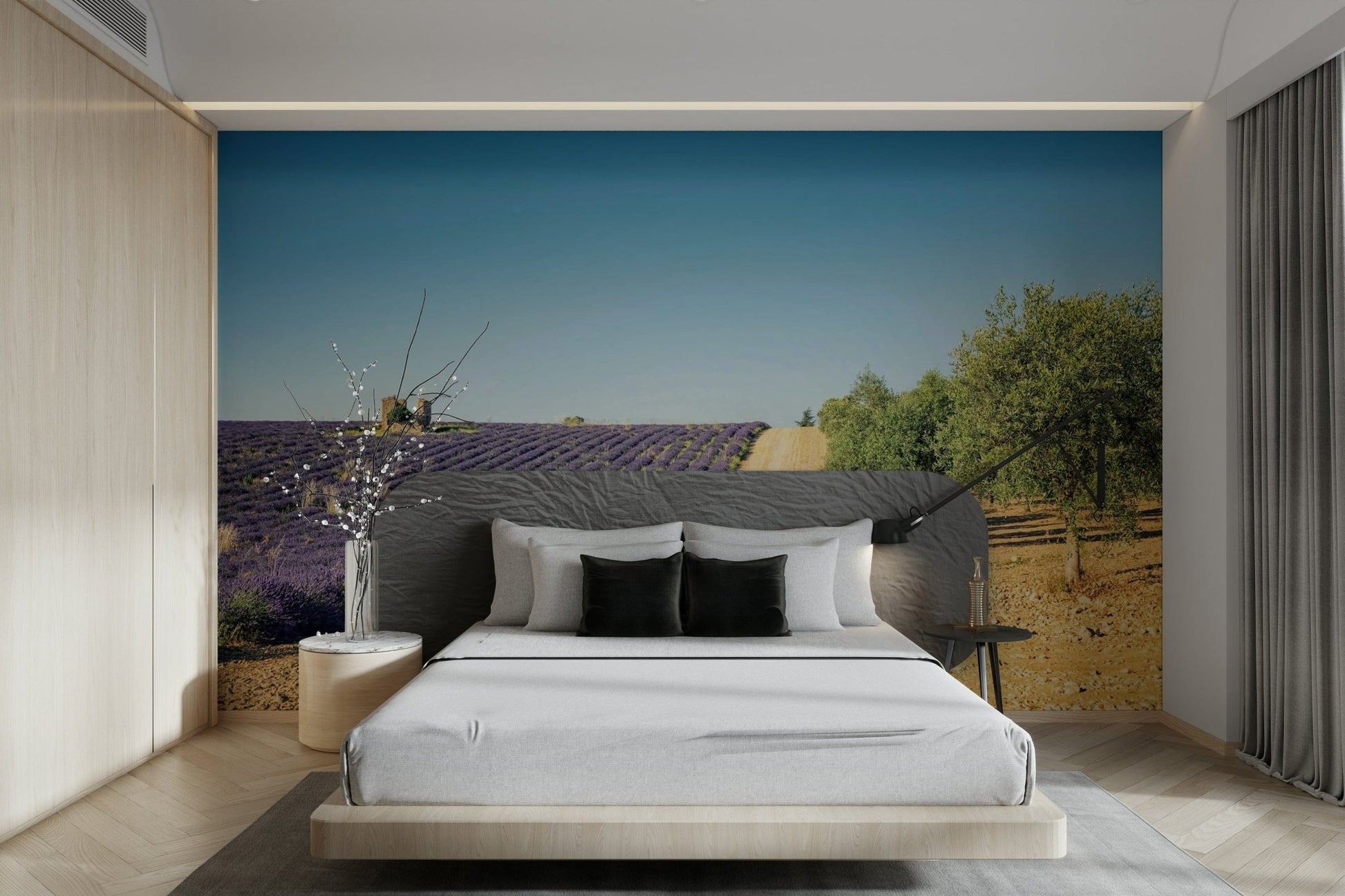 Lavender and trees wallpaper for walls

