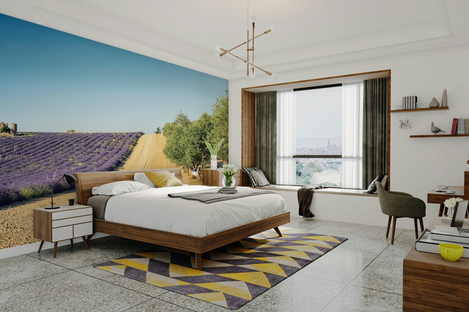 Countryside road wallpaper for walls

