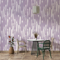 Wallpaper with a unique, artistic lavender design

