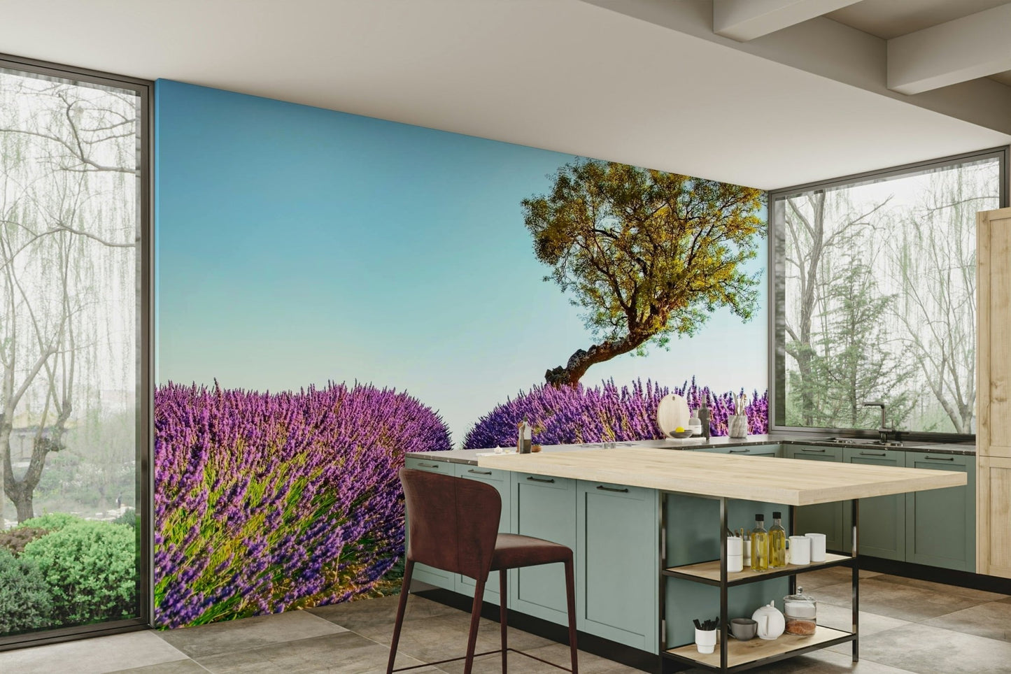Lavender Field Wall Mural