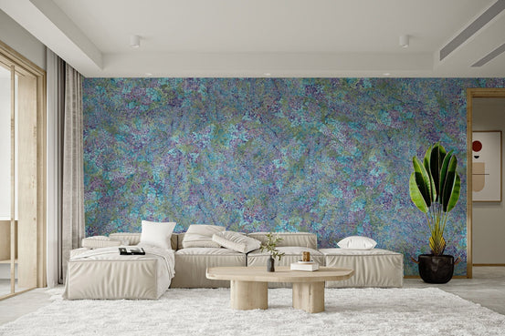 Wisteria green and purple wallpaper murals for living room DTLE01
