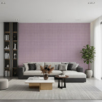 Purple textured linen grid pattern for wall decor.
