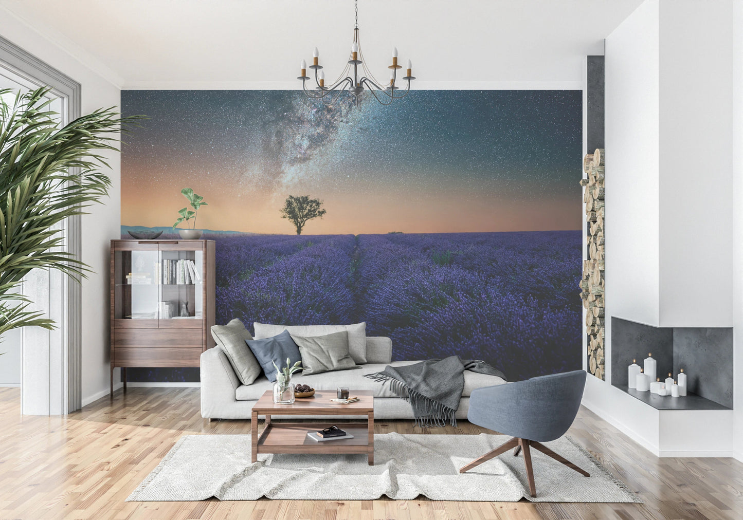 Lavender Night Wall Mural
