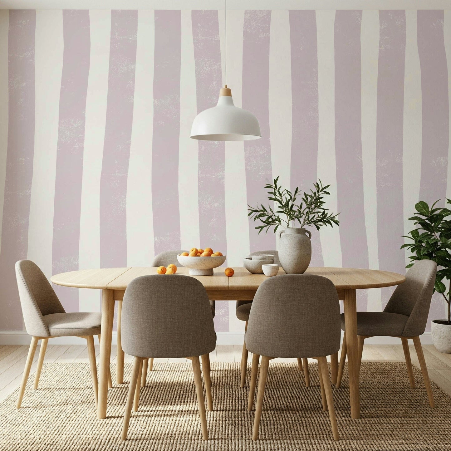 Lavender Stripes Wall Mural -2338842