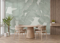 Green Banana Leaves Wallpaper Mural - Giffywalls A631