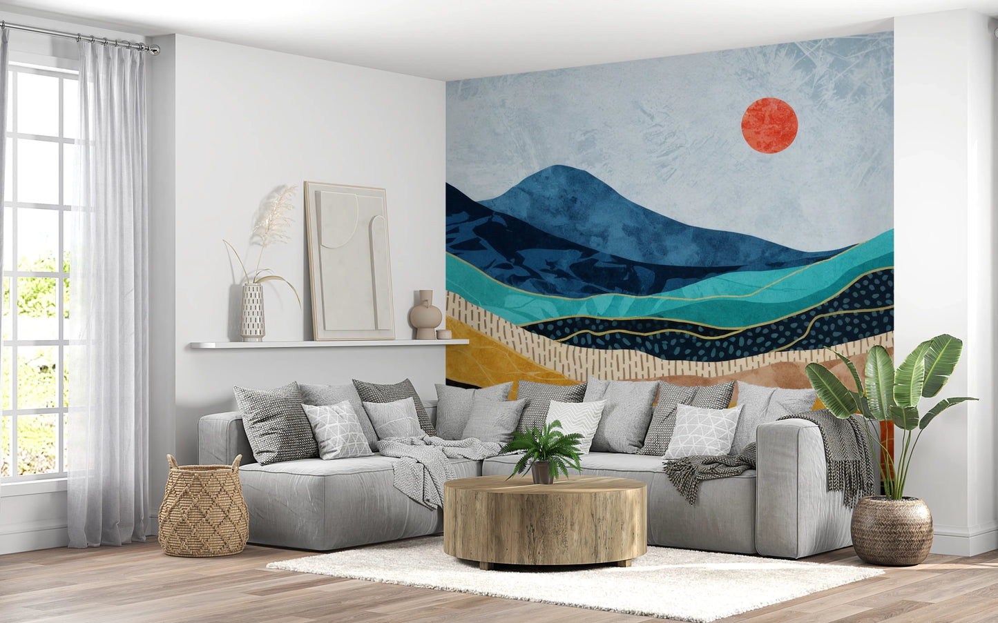 Layered Landscape Wall Mural