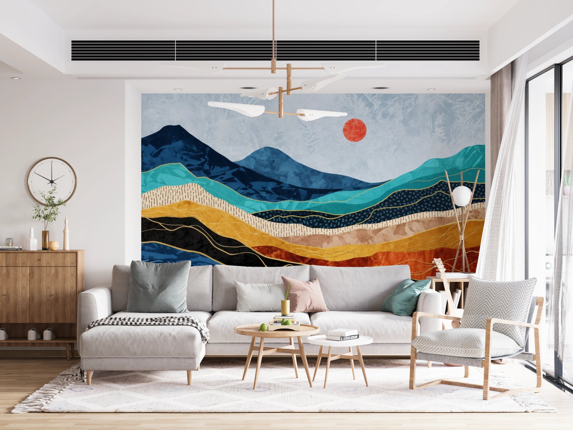 Layered Landscape Wall Mural