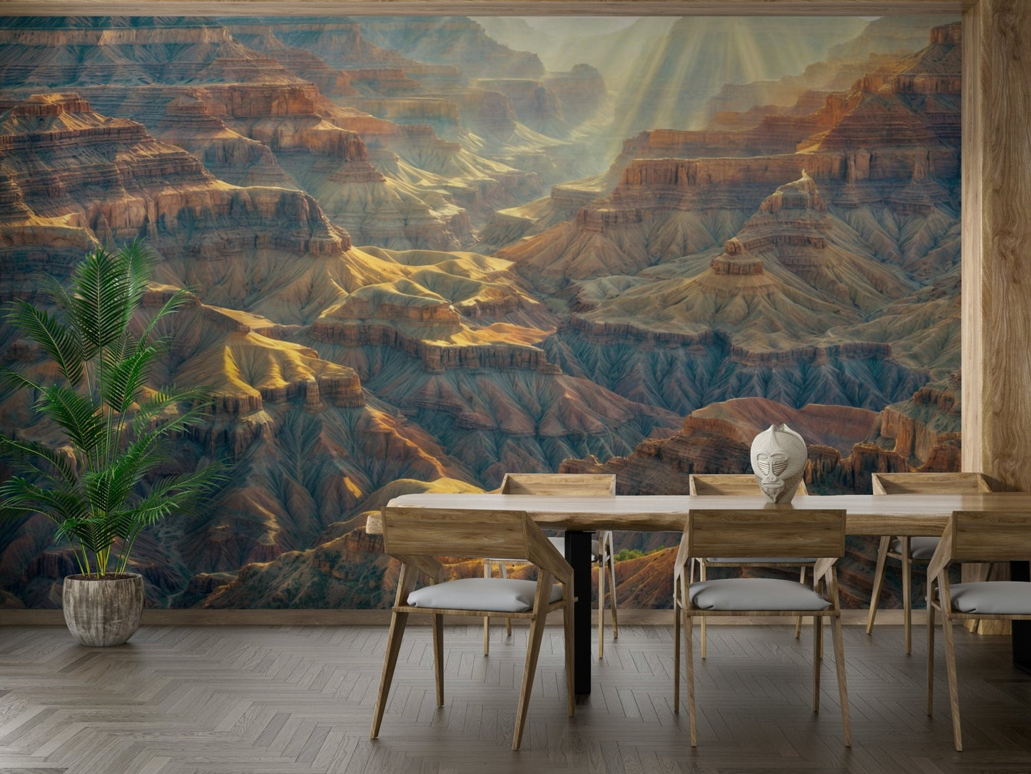 The sky is a soft, light color.

