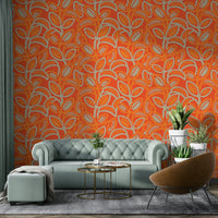 Textured wallpaper with organic shapes.

