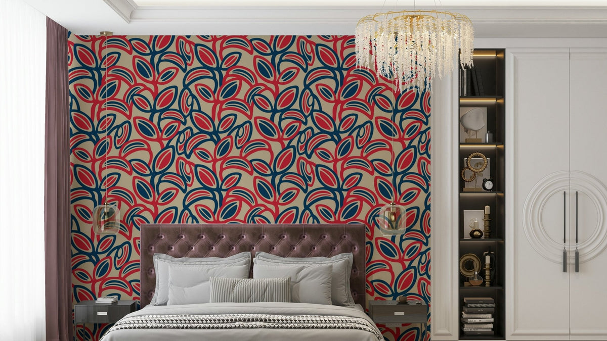 Retro leaf pattern wallpaper. GD2926


