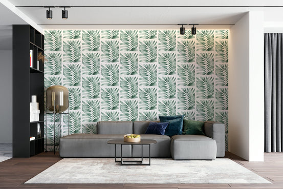 A peaceful wall mural with a modern botanical design. GD4187

