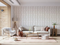 Subtle garden theme wallpaper for walls neutral palette.