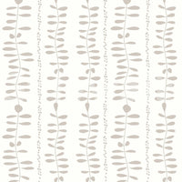Leaves Cascade Cream botanical vine wallpaper for walls.