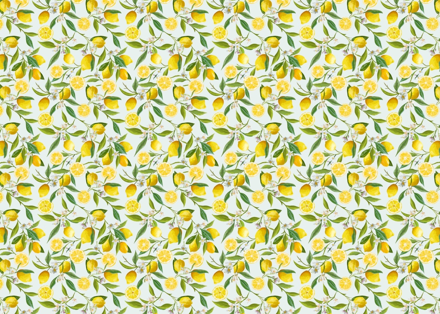 Kitchen Lemon Design Wallpaper Mural