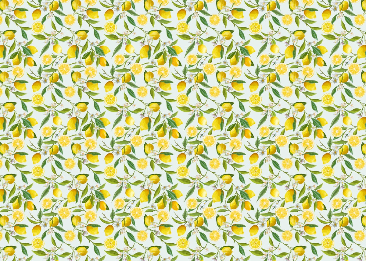 Kitchen Lemon Design Wallpaper Mural in your room — zoomed