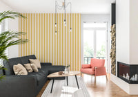 Lemon Gilded Stripes Wallpaper⁠