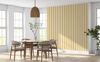 Lemon Gilded Stripes Wallpaper⁠