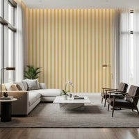Lemon Gilded Stripes Wallpaper⁠
