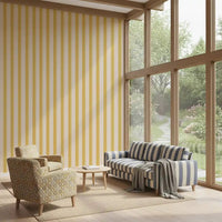 Lemon Gilded Stripes Wallpaper⁠