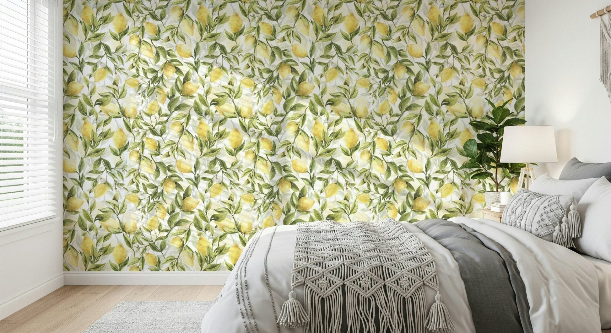 Aquarelle Lemon Grove Dreams mural print decorative home covering