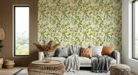 Interior Lemon Grove Dreams wallpaper for walls light subtle pattern