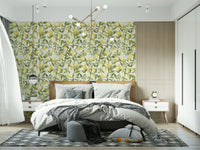 Delightful Lemon Grove Dreams fruit design removable wall paper
