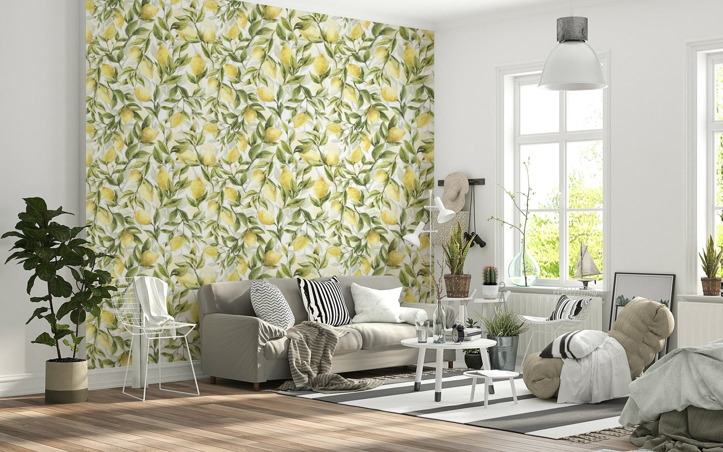 Lemon Grove Dreams wallcovering kitchen accent refreshing botanical design