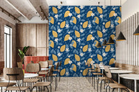 Bright Lemon Orchard wallpaper covering a Café & restaurant area GD9456