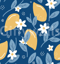 Botanical intricate yellow lemons on Orchard wallpaperGD9456