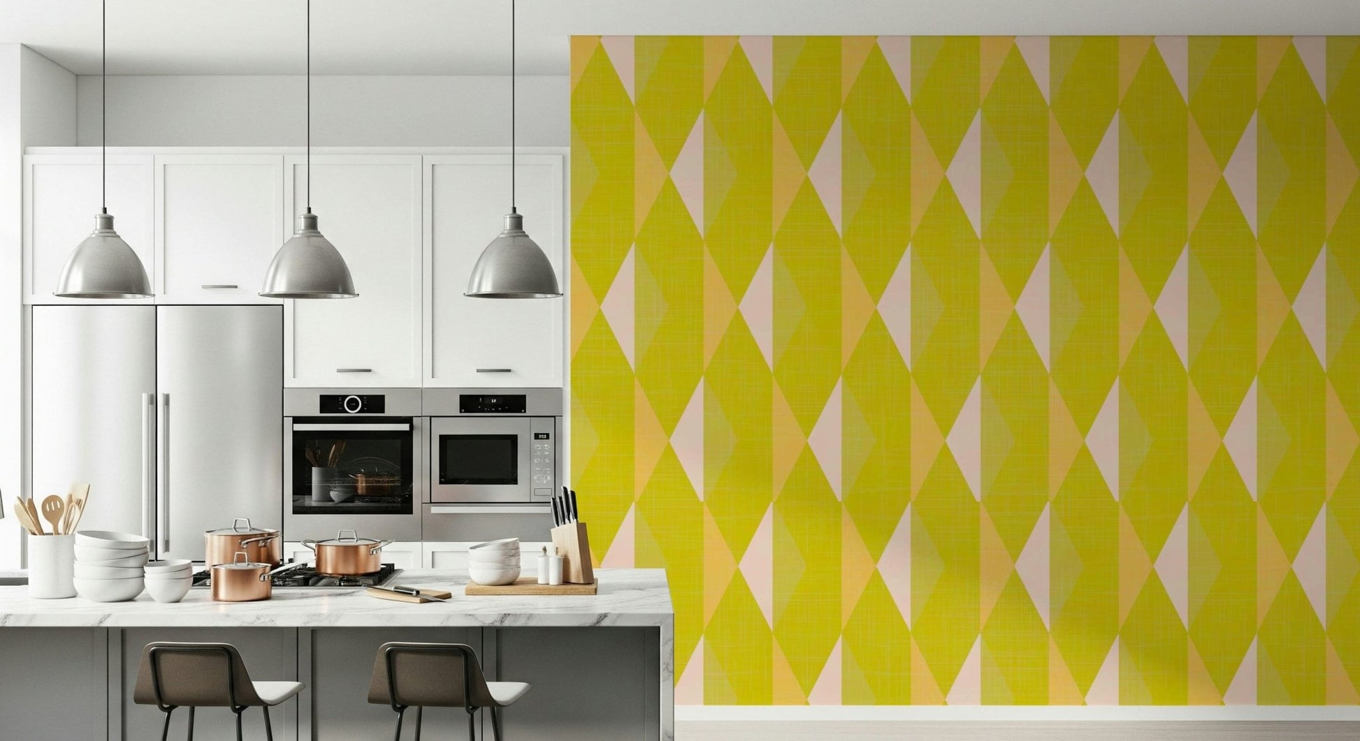 Lemon Rhombus Wall Mural