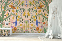 Lively citrus wall mural featuring lemon trees., GD1593