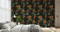 Detailed animal wallpaper with realistic fur textures and jungle foliage.
