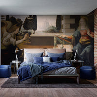 Exquisite Divine Annunciation mural inspired by Leonardo's art. B637
