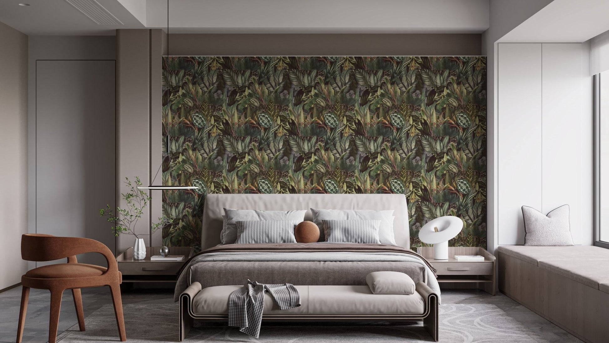 Lush jungle removable wall mural style
