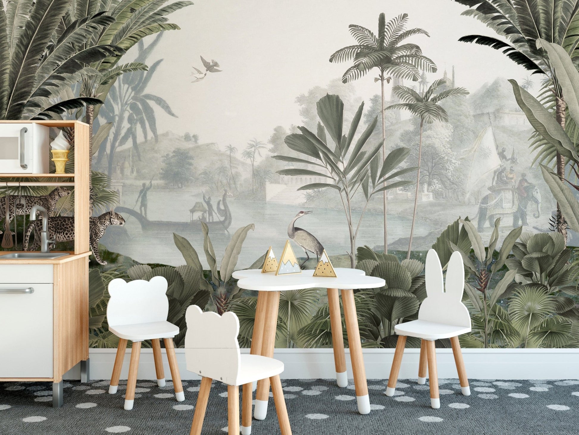 Leopard Landscape with Lush green Forest wallpaper - Giffywalls SRED16