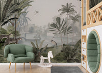 Leopard Landscape with Lush green Forest wallpaper - Giffywalls SRED16