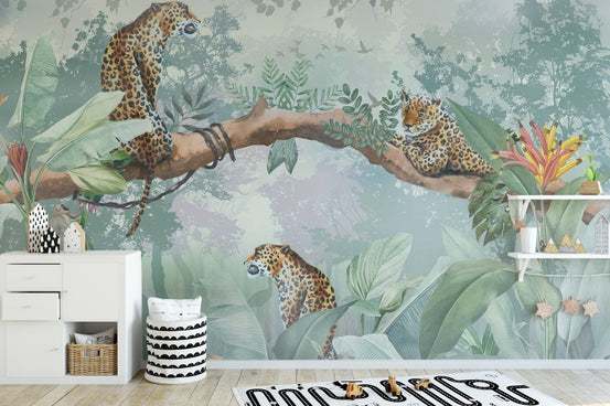 Bold and stylish leopard print wallpaper, A127