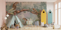 Leopard on the Trees Wallpaper Mural - Giffywalls