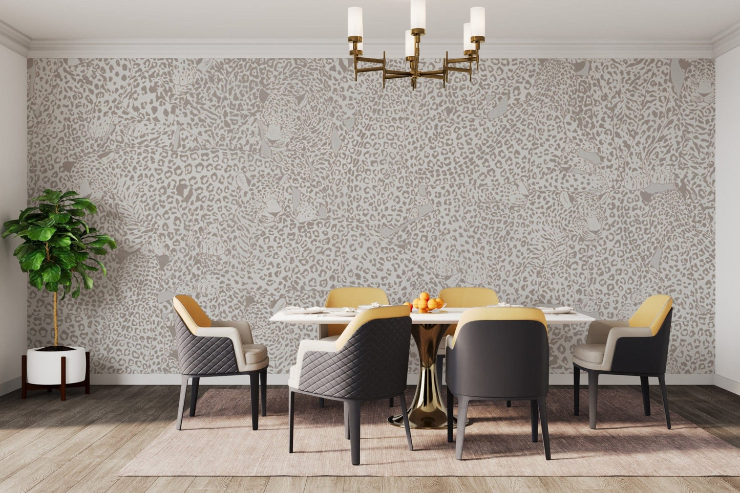 Chic Animal Print Neutral Wallpaper