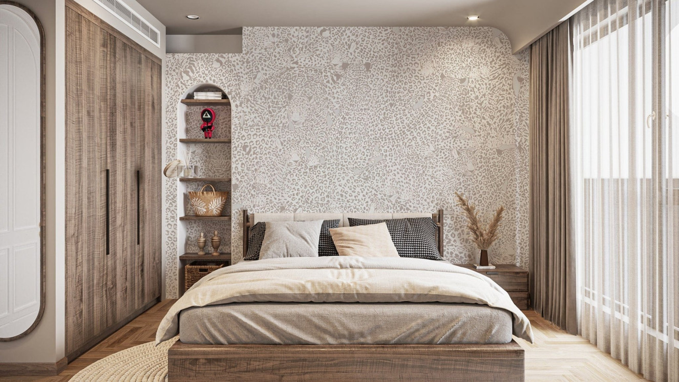 Wildlife-Inspired Leopard Pattern Wallpaper
