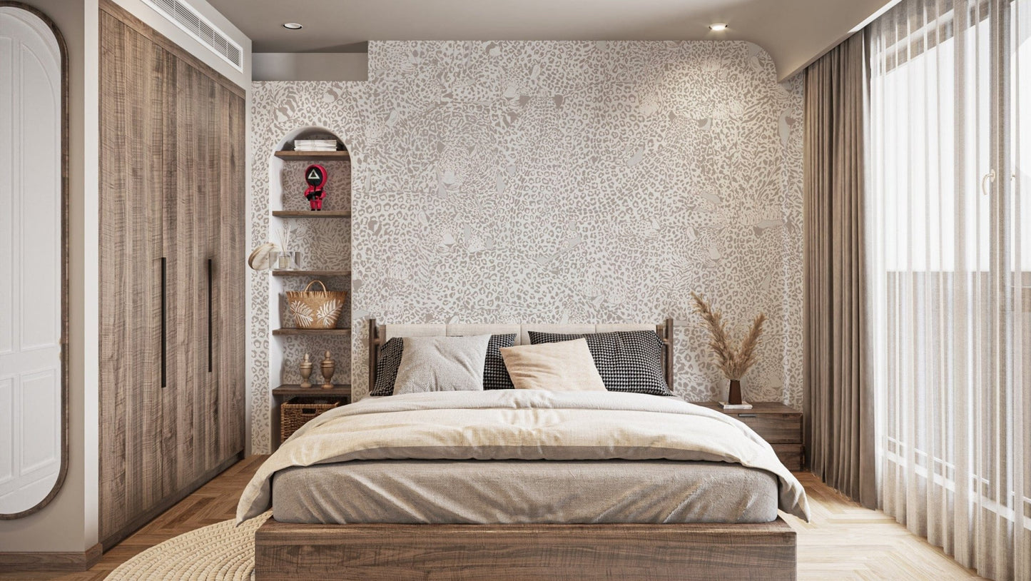 Wildlife-Inspired Leopard Pattern Wallpaper
