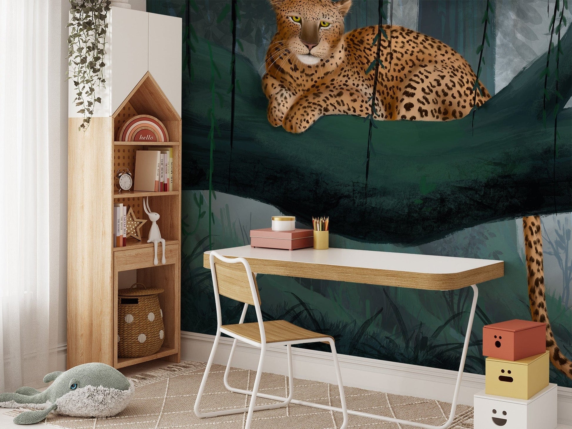 Leopard Rainforest Wall Mural - Giffywalls