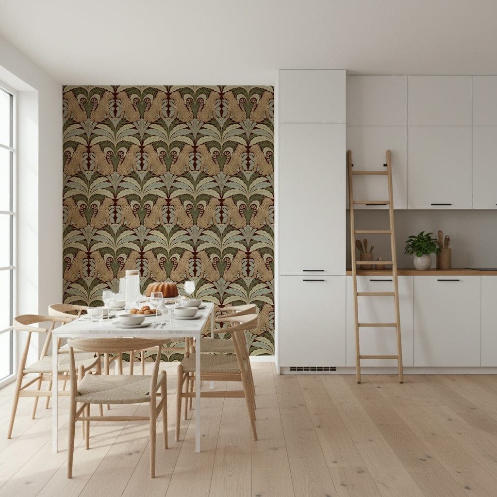 Leopard's Eden: A Botanical Sanctuary Wallpaper with hidden jungle cats.