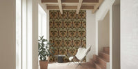 Wildlife wallpaper showcasing leopards resting among dense tropical plants.