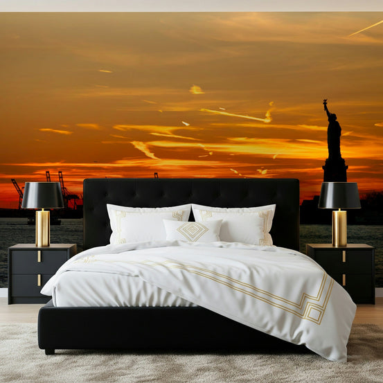 Liberty Sunset wall mural with Statue of Liberty at dusk GD7305
